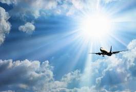 Naklejka airliner lotnictwo niebo