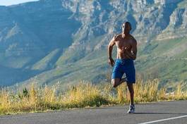 Naklejka jogging sport sprinter natura ćwiczenie