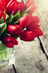 Naklejka kwiat tulipan bukiet natura miłość