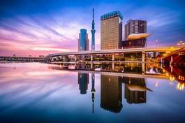 Naklejka azjatycki nowoczesny woda wieża architektura