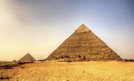 Naklejka stary architektura niebo piramida