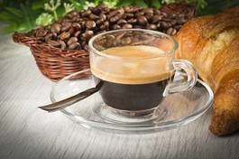 Obraz na płótnie filiżanka expresso czarna kawa kawiarnia