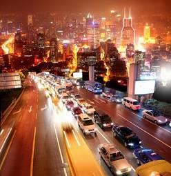 Naklejka miasto shanghaj drapacz metropolia