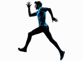 Naklejka sprinter jogging ludzie