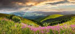 Fotoroleta wieś wzgórze dziki szczyt piękny