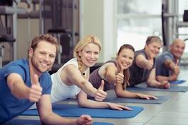 Naklejka zdrowie joga zdrowy siłownia mężczyzna