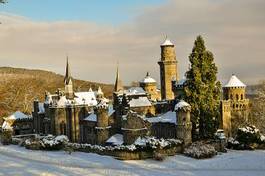 Fotoroleta śnieg zamek wieża