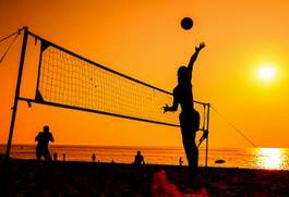 Naklejka sport piłka niebo plaża