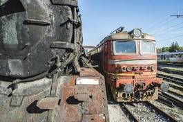 Obraz na płótnie lokomotywa vintage retro