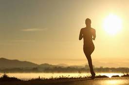 Naklejka zdrowie widok góra jogging sport