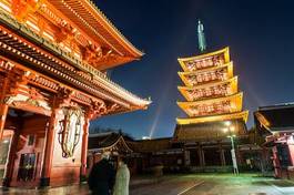 Naklejka zen wieża azjatycki architektura