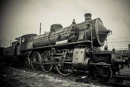 Fotoroleta transport stary silnik lokomotywa vintage