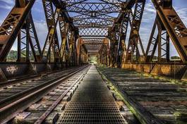 Naklejka most stary niebo lokomotywa