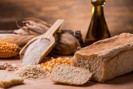 Naklejka kompozycja jedzenie mąka kukurydziany naturalny