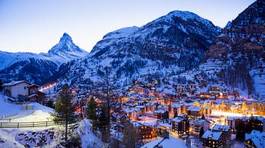 Obraz na płótnie wzgórze szwajcaria dolina wioska