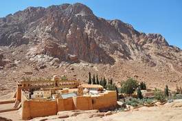 Fototapeta góra klasztor afryka niebo egipt