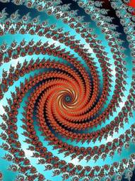 Naklejka spirala piękny wzór loki sztuka