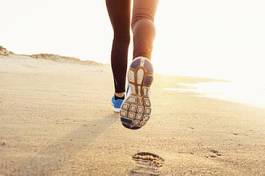 Naklejka jogging lekkoatletka zdrowie kobieta zdrowy