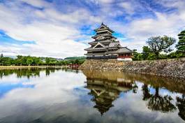 Naklejka azjatycki zamek azja most japoński