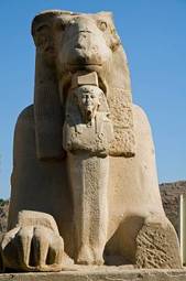 Naklejka afryka egipt statua niebo