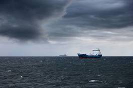 Fotoroleta natura statek widok niebo sztorm