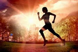 Naklejka piękny zdrowie słońce fitness park