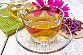 Naklejka filiżanka owoc kwiat witamina herbata