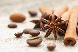 Naklejka kawa deser kakao jedzenie składnika