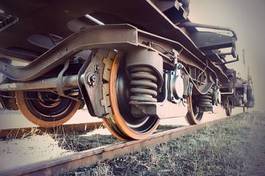 Fototapeta stary vintage transport pociąg zardzewiały