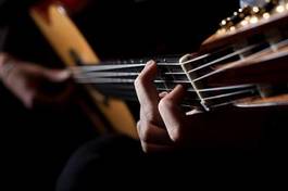 Naklejka muzyka mężczyzna instrument muzyczny gitara akustyczna muzyk