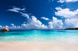Obraz na płótnie piękna plaża przy seychelles