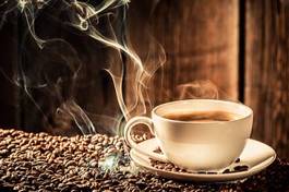 Obraz na płótnie filiżanka jedzenie ziarno kawa napój