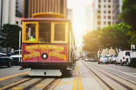 Naklejka kalifornia ulica śródmieście transport tramwaj