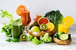 Plakat owoc napój zdrowy warzywo jedzenie