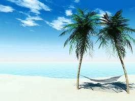 Naklejka hamak karaiby raj