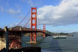Obraz na płótnie statek most kalifornia czerwony