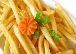 Fotoroleta jedzenie ziemniak frites chipy