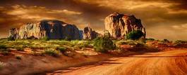 Naklejka góra droga indyjski obraz pustynia