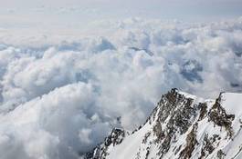 Obraz na płótnie krajobraz śnieg góra chmura paralotnia