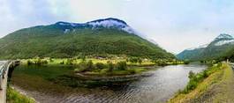 Fototapeta panorama góra norwegia rejs panoramiczny