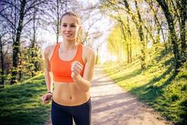 Plakat sportowy jogging droga zdrowie zdrowy