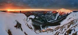 Naklejka słowacja słońce tatry szczyt góra