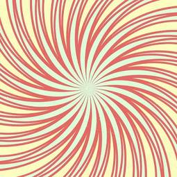 Naklejka gwiazda vintage spirala czerwony