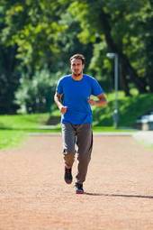 Naklejka mężczyzna lekkoatletka jogging witalność