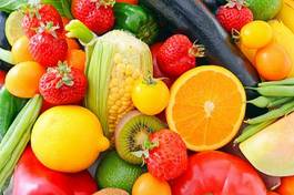 Naklejka jedzenie zdrowie rynek warzywo