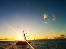 Fotoroleta hawaje żeglarstwo łódź