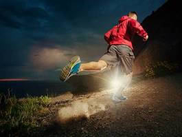 Naklejka góra widok jogging fitness