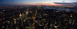 Naklejka drapacz panorama miejski nowoczesny świat