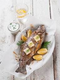 Obraz na płótnie jedzenie zdrowy ryba danie epikurejczyk