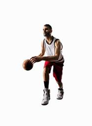 Naklejka zdrowy portret koszykówka piłka lekkoatletka